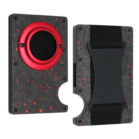 Forged Carbon Wallet With Strap (Airtag)